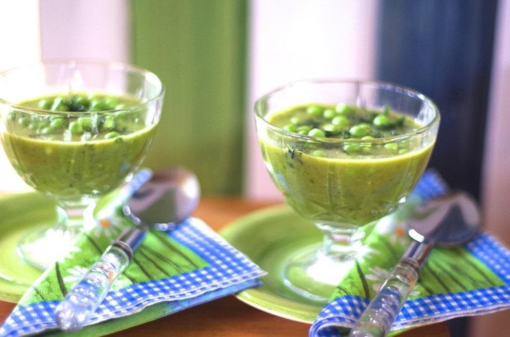 Krémová polievka z mladého hrášku, vyhľadávaný recept