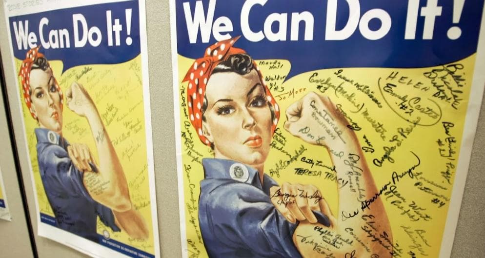 Zomrela Rosalind P. Walterová  – slávna nitovačka Rosie, ikona feministiek z II. svetovej vojny