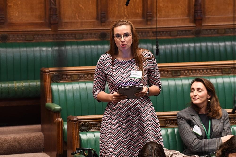 Simona Petrík mala prejav v dolnej komore britského parlamentu k ženám