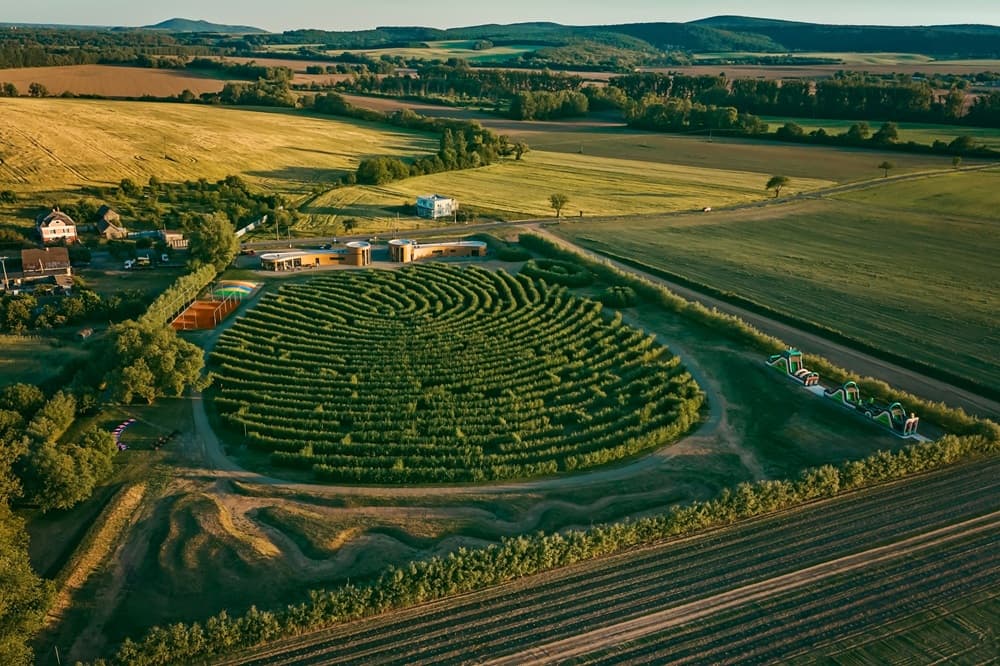 Na východnom Slovensku otvorili unikátne živé vŕbové bludisko Willkov park