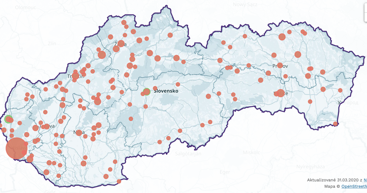 Koronavírus na Slovensku dnes: Aktuálne mapy a grafy