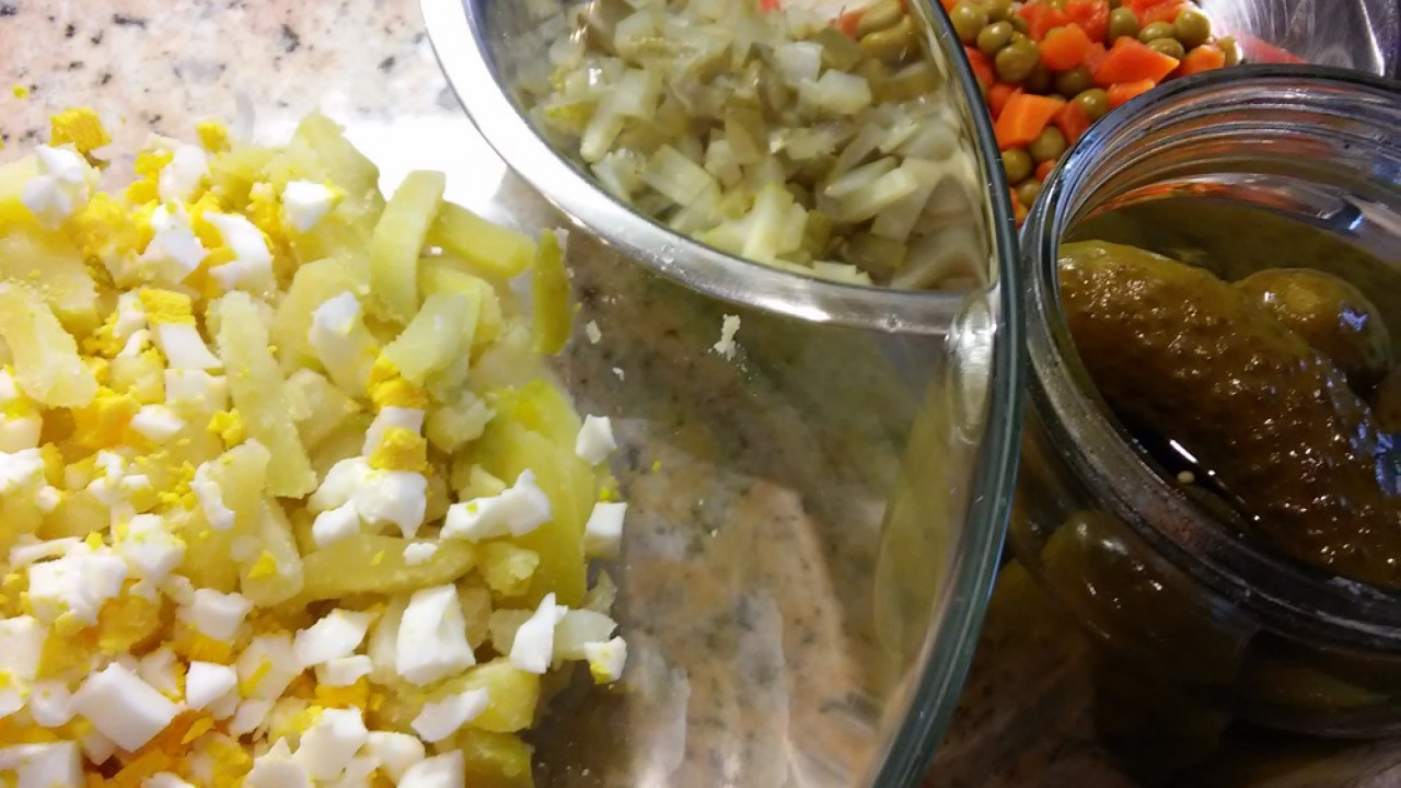 Recept na zemiakový šalát s majonézou