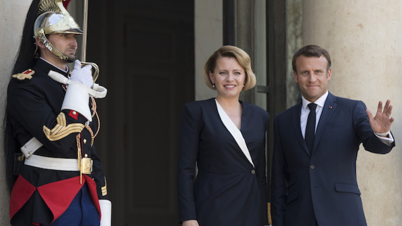 Zuzana Čaputová a Emmanuel Macron