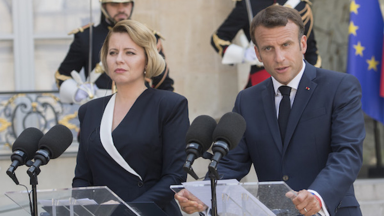 Zuzana Čaputová a Emmanuel Macron