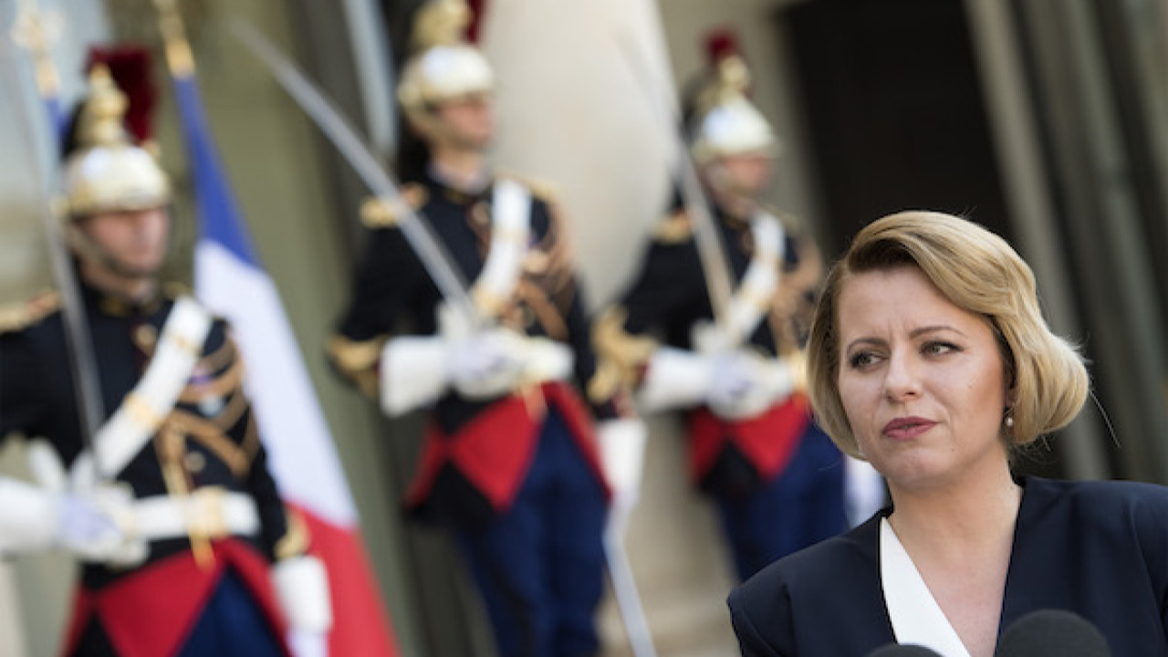 Zuzana Čaputová a Emmanuel Macron