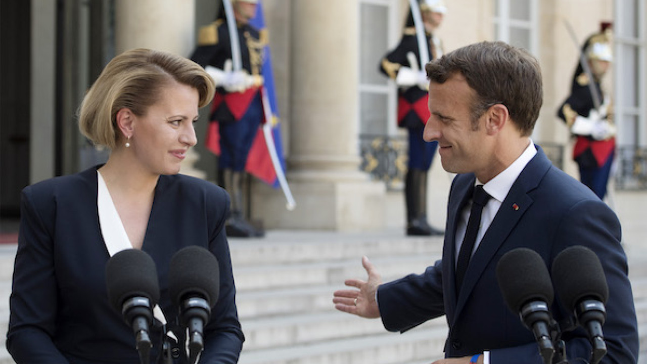 Zuzana Čaputová a Emmanuel Macron