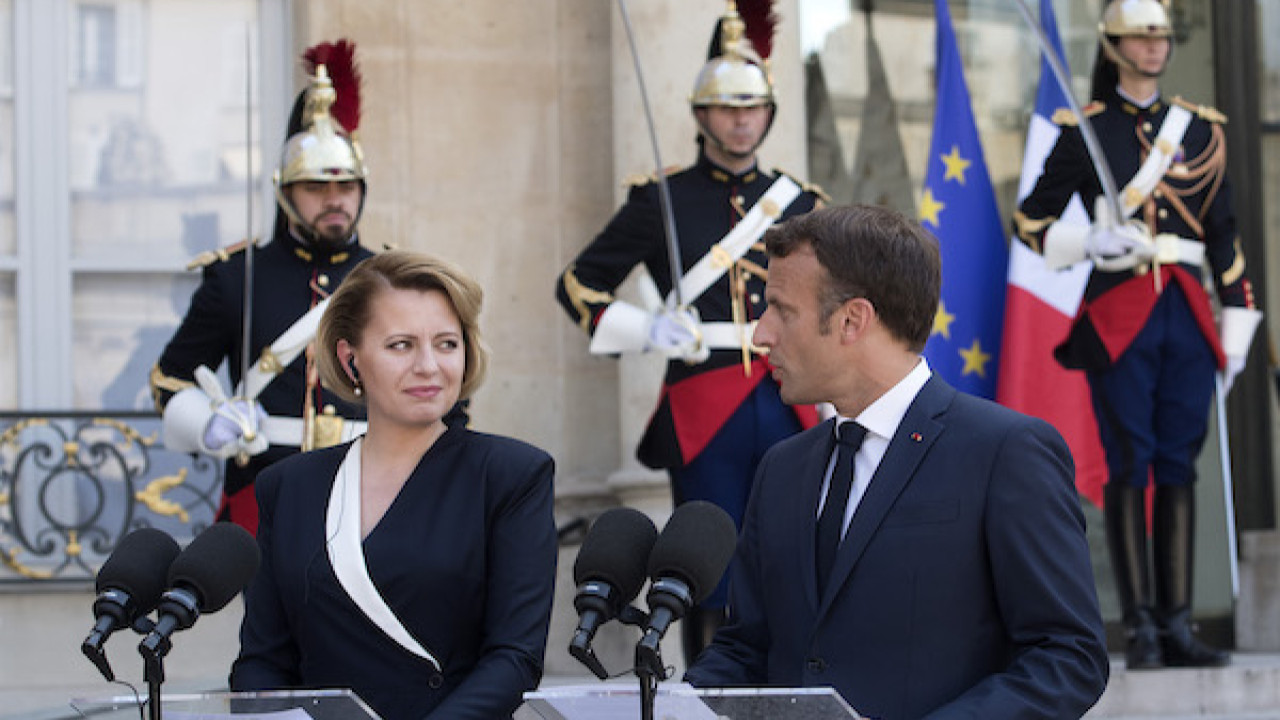 Zuzana Čaputová a Emmanuel Macron