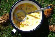 Hubová polievka z čerstvých húb