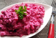 Zemiakový šalát s cviklou