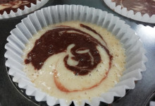 Dvojfarebné muffiny