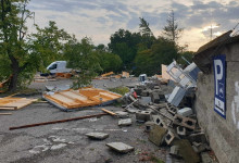 Škody po smršti na kúpalisku Podhájska