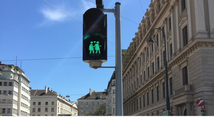 Viedeň má gay friendly semafory