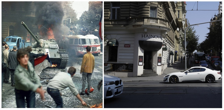 Československo na fotografiách z 21. augusta 1968 a dnes
