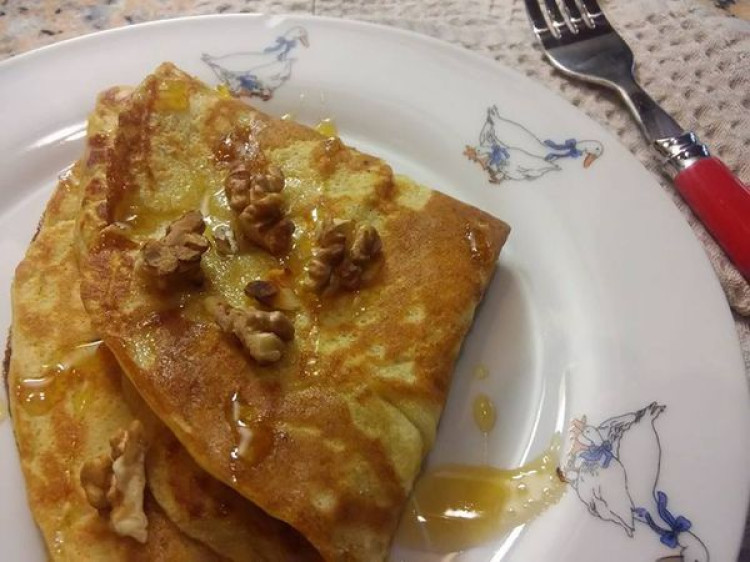 Skvelé hruškové palacinky s medom a orechmi, osvedčený RECEPT