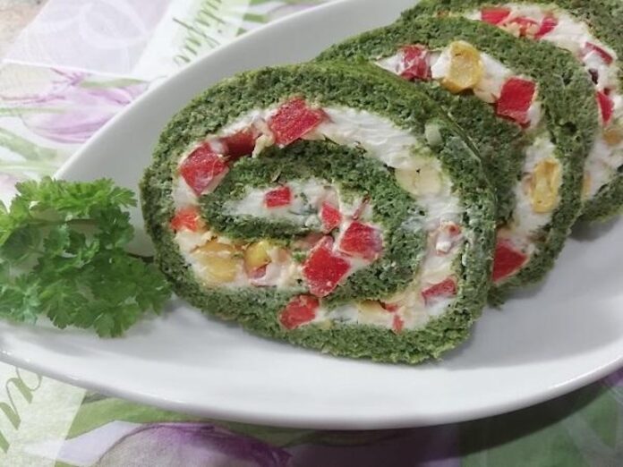 Špenátová roláda s jarným veľkonočným nádychom. Fotka - Redakcia Žien v meste